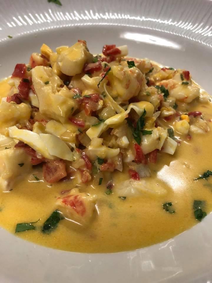 Salpicón de langostino y rape