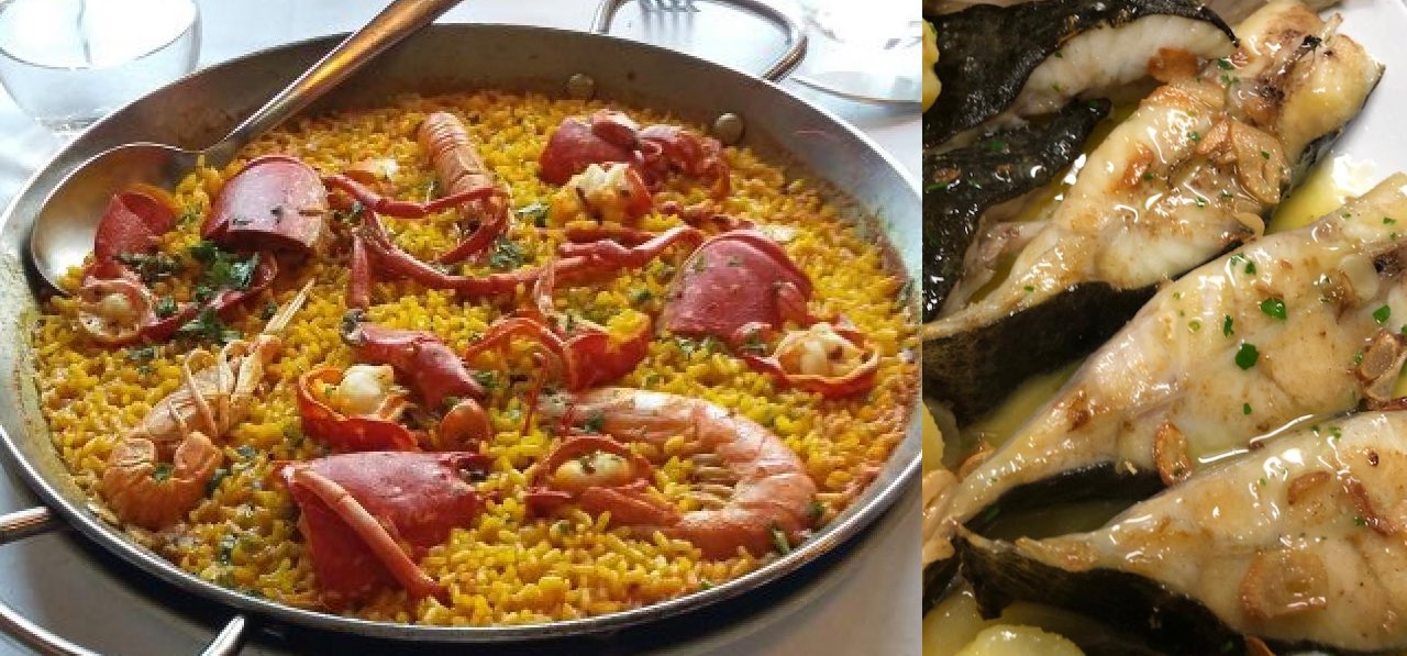 Paella de marisco / Pescados frescos